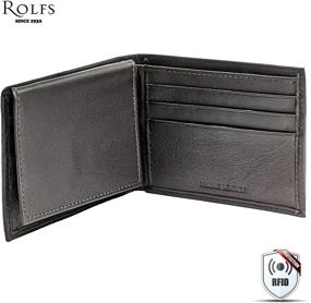 img 2 attached to 🔒 Ultimate Protection: Rolfs Blocking Genuine Leather Slimfold Men's Accessories