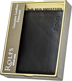 img 1 attached to 🔒 Ultimate Protection: Rolfs Blocking Genuine Leather Slimfold Men's Accessories