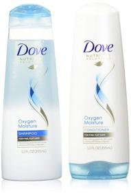 img 2 attached to 🧴 Dove Advanced Hair Series Oxygen Moisture, Shampoo and Conditioner Set: Ultimate Hydration for Silky Smooth Hair - 12oz Each