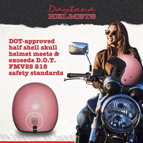 img 1 attached to 🏍️ DOT Approved Metal Flake Daytona Helmets 3/4 Shell Open Face Motorcycle Helmet