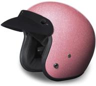 🏍️ dot approved metal flake daytona helmets 3/4 shell open face motorcycle helmet logo