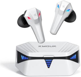 img 4 attached to 🎮 KMOUK 48ms Low-Latency Wireless Gaming Earbuds with Mic, Stereo Sound & Deep Bass - Bluetooth Earbuds for Gaming, 20H Playtime, Auto Pairing, Touch Control, USB-C - Game/Music Modes for PC Mobile