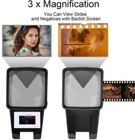 img 3 attached to 📸 USB Powered 35mm Negative Slide Film Viewer with LED Light - Portable Handheld Scanner for Old Slides - 3X Magnification - Suitable for 2x2 Slides
