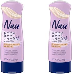 img 4 attached to 🧴 Nair Hair Remover Lotion Cocoa Butter & Vitamin-E - 9 oz (266ml) - Pack of 2