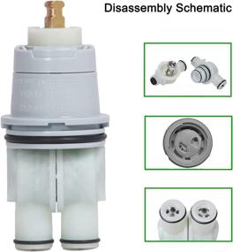 img 3 attached to 🚿 RP46074 Shower Valve Cartridge Repair Assembly – Delta Tub/Shower Valves 13/14 Series, Replacement Single Function Temperature Control Valve Cartridge Repair Kit – White