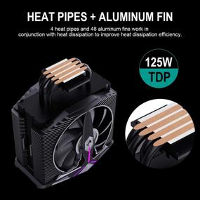 img 2 attached to GOLDEN FIELD F04 CPU Cooler Heatsinks: Efficient Heat Dissipation with 4 Heat Pipes and Cooling Fans for Optimal CPU Performance