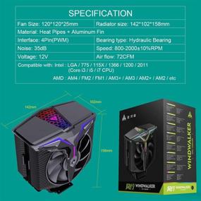 img 3 attached to GOLDEN FIELD F04 CPU Cooler Heatsinks: Efficient Heat Dissipation with 4 Heat Pipes and Cooling Fans for Optimal CPU Performance