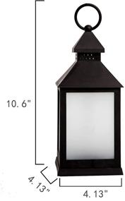 img 1 attached to 🏮 HNIINAA Vintage Lantern with LED Candles, Hanging Decorative Lantern with Flickering Flameless Candles, Table, Yard, Party 1-Pack