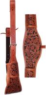 🐎 western floral tooled leather rear flank saddle cinch with billets - challenger horse 9772 логотип