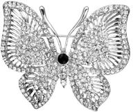 💎 exquisite and elegant: jones new york silver butterfly clear crystal rhinestones brooches and pins logo