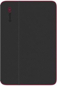 img 3 attached to 📱 Durafolio Luxury Edition Case and Stand for iPad Mini 4, Carbon Fiber Black/Crimson Red/Slate - Speck Products (73885-5077)