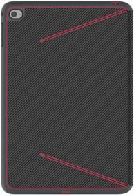 img 4 attached to 📱 Durafolio Luxury Edition Case and Stand for iPad Mini 4, Carbon Fiber Black/Crimson Red/Slate - Speck Products (73885-5077)