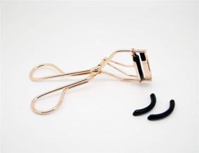 img 2 attached to 🔶 EMILYSTORES Golden Professional Makeup Tool: Metal Eyelash Curler with 2 Silicone Refill Pads - Pinch Pain Free, 1PC