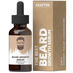 img 4 attached to 🧔 1oz Beard Growth Oil & Serum - Rapidly Grow Thicker Beards, Unscented (1 Pack)