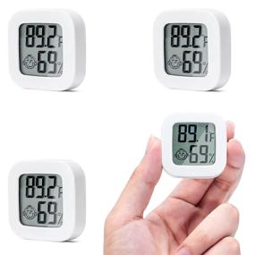 img 4 attached to Thermometer Hygrometer Temperature Fahrenheit White 3PCS