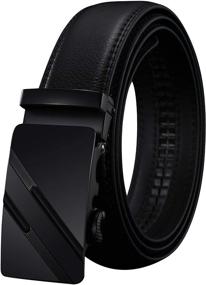 img 4 attached to KJIEGBP Leather Ratchet Automatic Elegant Men's Accessories for Belts