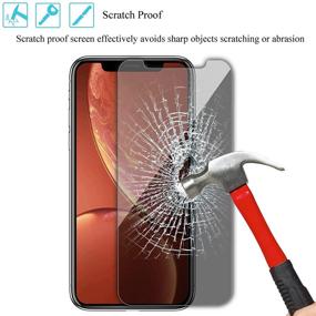 img 1 attached to Премиум Ailun Приватная защитная пленка для экрана для iPhone 11 / iPhone XR 6.1 дюйма - 2 штуки, японское стекло против шпионажа, закаленное стекло, черное, совместимо с чехлами.