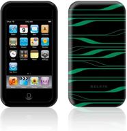 📱 enhanced silicone sleeve case for ipod touch 2g, 3g (black/green) by belkin logo