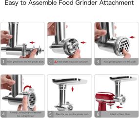 img 3 attached to 🍖 Leixe Metal Food Grinder Attachment for KitchenAid Stand Mixers: Versatile Tool with 2 Sausage Stuffer Tubes