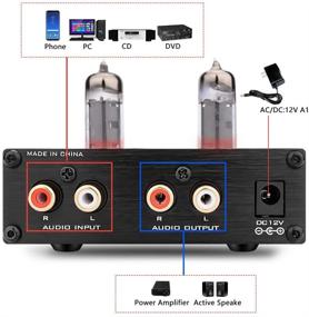 img 2 attached to Enhance Your Home Audio Experience with the FX AUDIO Tube Preamp: NE5532 Replaceable Tube and OP Amp Chip, Mini HiFi Stereo 6K4 Vacuum Tube Buffer Preamplifier with Bass and Treble Control, and RCA Cable Compatibility for Amp/Active Speaker