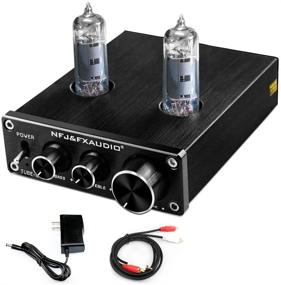 img 4 attached to Enhance Your Home Audio Experience with the FX AUDIO Tube Preamp: NE5532 Replaceable Tube and OP Amp Chip, Mini HiFi Stereo 6K4 Vacuum Tube Buffer Preamplifier with Bass and Treble Control, and RCA Cable Compatibility for Amp/Active Speaker