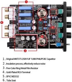 img 1 attached to Enhance Your Home Audio Experience with the FX AUDIO Tube Preamp: NE5532 Replaceable Tube and OP Amp Chip, Mini HiFi Stereo 6K4 Vacuum Tube Buffer Preamplifier with Bass and Treble Control, and RCA Cable Compatibility for Amp/Active Speaker