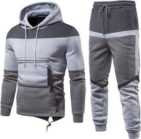 img 4 attached to 👨 Volita Men's Jogging Suit Sets, Men's Tracksuits, Men's Sweatsuit Sets, Men's Hoodie Sets