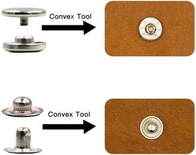 img 1 attached to 🧰 LYNDA 80 Sets Metal Snap Fasteners with Fixing Tools - Ideal for Leather Craft, DIY Projects & Clothing Repairs - 4 Colors, 15mm Diameter