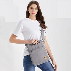 img 1 attached to 👜 Waterproof Tablet Shoulder Bag 11 Inch Briefcase Laptop Sleeve – Crossbody Carrying Case for 11" New iPad Pro 10.5 & 10.9, iPad Air, Microsoft Surface Go 2, and Galaxy Tab A 10.1 in Grey