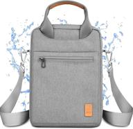 👜 waterproof tablet shoulder bag 11 inch briefcase laptop sleeve – crossbody carrying case for 11" new ipad pro 10.5 & 10.9, ipad air, microsoft surface go 2, and galaxy tab a 10.1 in grey logo