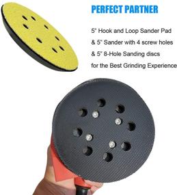 img 1 attached to High-Quality 5-Inch 8-Hole Hook & Loop Sander Backing Pad Replacement for Milwaukee 51-36-7090 & 51-36-7100: Compatible with Milwaukee 6021-21 & 6034-21 Random Orbit Sanders