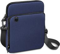 📱 premium navy finpac 11 inch tablet sleeve case for ipad pro, ipad air, surface go, galaxy tab | briefcase shoulder bag (2018-2021) logo