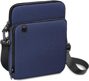 img 4 attached to 📱 Premium Navy FINPAC 11 Inch Tablet Sleeve Case for iPad Pro, iPad Air, Surface Go, Galaxy Tab | Briefcase Shoulder Bag (2018-2021)