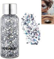 🧜 seewe mermaid scale glitter gel: long lasting sparkling cream eyeshadow, lip, nail and hair painting - perfect for art, festival party makeup and decoration - silver logo