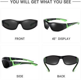 img 3 attached to Sports Polarized Sunglasses Rubber Flexible