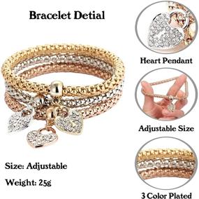 img 3 attached to Bracelet Crystal Multilayer Butterfly Stretch