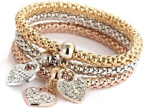 img 4 attached to Bracelet Crystal Multilayer Butterfly Stretch
