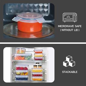 img 2 attached to 🍱 36-Piece BPA-Free Plastic Food Storage Containers with Lids: Dishwasher, Microwave, & Freezer Safe, 1.4 Oz to 84.5 Oz Capacity