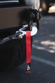 img 2 attached to 🔴 Premium USA-Made Heavy Duty Pull Strap for Agency 6 Winch Hook - 1 Inch Wide - Vibrant Red