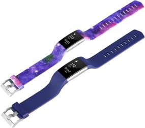 img 3 attached to 🌌 SKYLET Fitbit Charge 2 Bands - Silicone Replacement Printed Wristbands for Fitbit Charge 2 - Universe Bracelet Design (No Tracker)