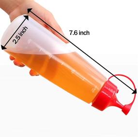 img 1 attached to Leonyo Condiment Bottles: 12 Measurements for Easy Dispensing and Reusability