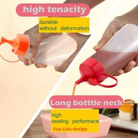 img 2 attached to Leonyo Condiment Bottles: 12 Measurements for Easy Dispensing and Reusability