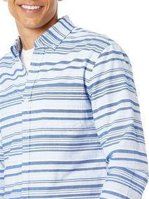 img 2 attached to Men's Slim Fit Long Sleeve Stripe Shirts by Amazon Essentials