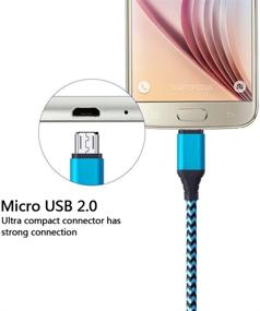 img 1 attached to 🔌 Переходник FiveBox Micro USB длиной 6 футов - Быстрая зарядка для Samsung Galaxy, LG stylo, Kindle Fire и других устройств - комплект из 3 шт.