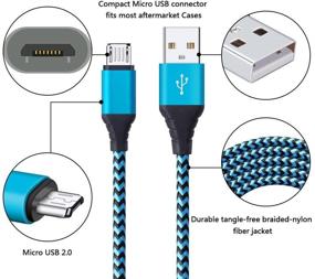 img 2 attached to 🔌 Переходник FiveBox Micro USB длиной 6 футов - Быстрая зарядка для Samsung Galaxy, LG stylo, Kindle Fire и других устройств - комплект из 3 шт.