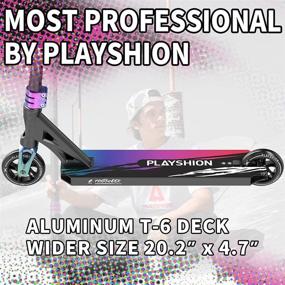 img 1 attached to 🛴 Playshion Pro Scooter: High-Performance Stunt Trick Scooter with Aluminum Core Wheels - Ideal for Kids, Adults, Beginners, and Pros - Two Height Options 31.5" and 36