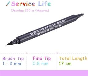 img 1 attached to STA Colors Watercolor Pen Yosoo Cartoon Graffiti Art Sketch Markers Drawing Pens Touch Markers For Coloring Crafting And Drawing (36 Colors)