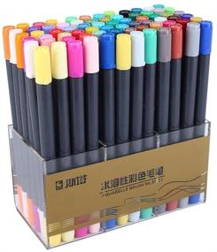 img 4 attached to STA Colors Watercolor Pen Yosoo Cartoon Graffiti Art Sketch Markers Drawing Pens Touch Markers For Coloring Crafting And Drawing (36 Colors)