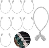 🎄 enhance your holiday decorations with cooraby 8-piece silver decorative garland ties for christmas crafts, gift wrapping, and more logo