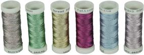 img 3 attached to Simthread 6 Colors 3-Ply Metallic Shuttle Tatting Yarn Set – Ideal for Shuttle Tatting, Jewelry Making, and Lace Crafts (Color 2)